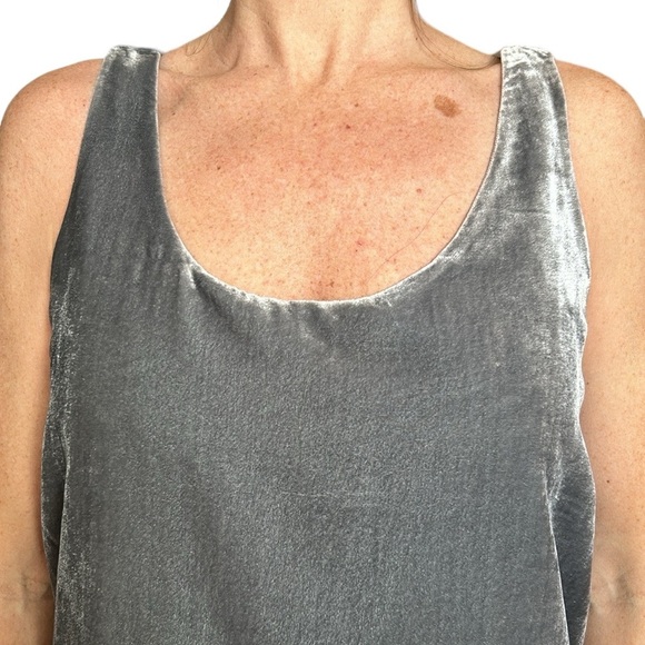 J. Crew Velvet Tank Top Scoop Neck in Gentle Sea 6 - Picture 7 of 15